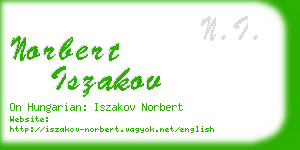 norbert iszakov business card